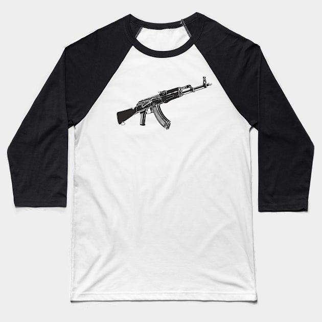 Kalashnikov assault rifle Baseball T-Shirt by FAawRay